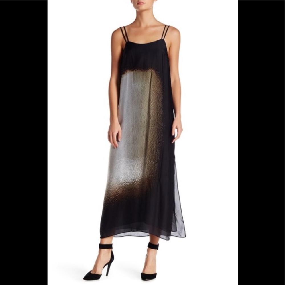 Halston Heritage silk scarf print dress